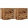 vidaXL Mesas de cabeceira 2 pcs derivados de madeira madeira velha