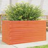 vidaXL Vaso/floreira de jardim 90x40x46 cm pinho maci&ccedil;o castanho-mel