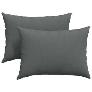 vidaXL Travesseiros de Sof&aacute; 2 pcs Cinza Escuro 70 x 50 cm tecido