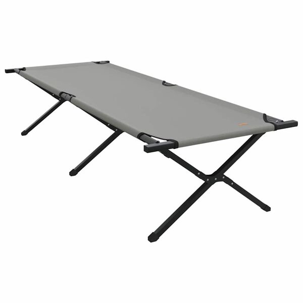 vidaXL Cama de Camping Dobr&aacute;vel Cinzeto 210 x 80 x 46 cm Tecido Oxford