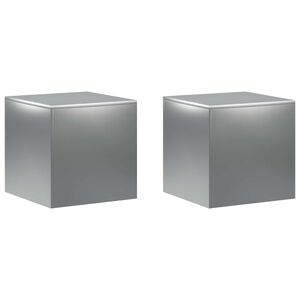 vidaXL Suporte para Plantas 2 pcs Prateado 40 x 40 x 40 cm