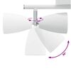 vidaXL Foco de teto com holofotes Branco 25.5 x 8 x 16 cm Metal