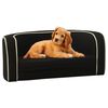 vidaXL Sof&aacute; p/ c&atilde;es dobr&aacute;vel 76x71x30 cm almofad&atilde;o de linho preto