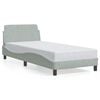 vidaXL Estrutura de cama Dover 80x200 cm veludo cinzento-claro