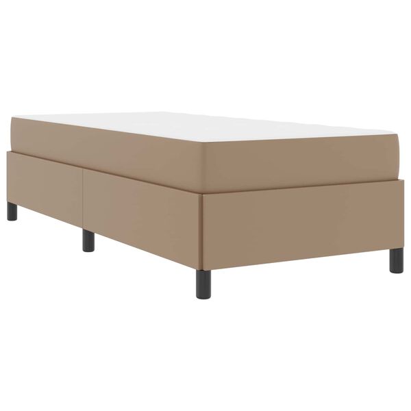 vidaXL Estrutura da Cama com colchão Cappuccino 90 x 190 cm tecido