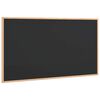 vidaXL Quadro negro com moldura em madeira de pinho maci&ccedil;o preto 100x55 cm