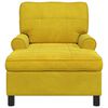 vidaXL Chaise Lounge com almofada Amarelo 91 x 157 x 91 cm Veludo