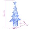 vidaXL &Aacute;rvore de Natal com 240 LEDs Azul 180 cm Acr&iacute;lo