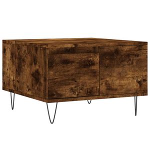 vidaXL Mesa de centro 55x55x36,5 cm derivados madeira carvalho fumado