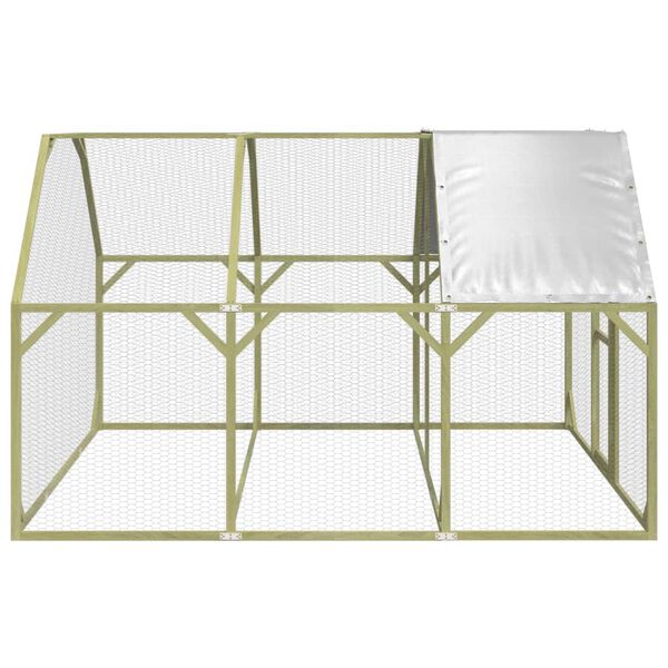 vidaXL Galinheiro 268x300x190 cm madeira de pinho maci&ccedil;a impregnada