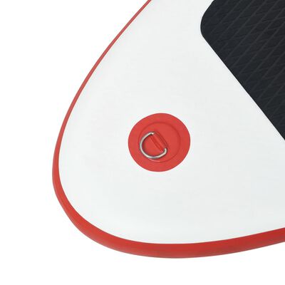 vidaXL Conjunto prancha paddle SUP insuflável c/ vela vermelho/branco