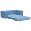 vidaXL Sof&aacute;-cama infantil de 2 lugares pel&uacute;cia macia azul