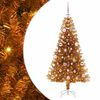 vidaXL Árvore de Natal com 150 LEDs com suporte Ouro 150 cm PET