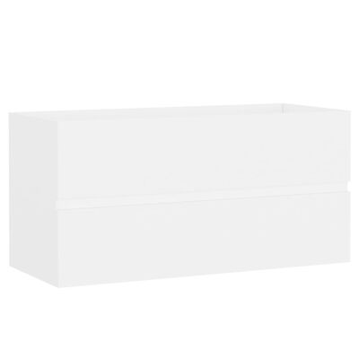 vidaXL Armário de lavatório 90x38,5x45 cm contraplacado branco
