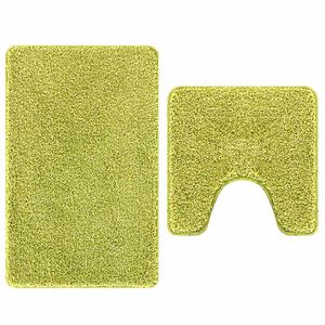 vidaXL Conjunto de Tapetes de Banho Antiderrapantes 2 pcs Verde PP