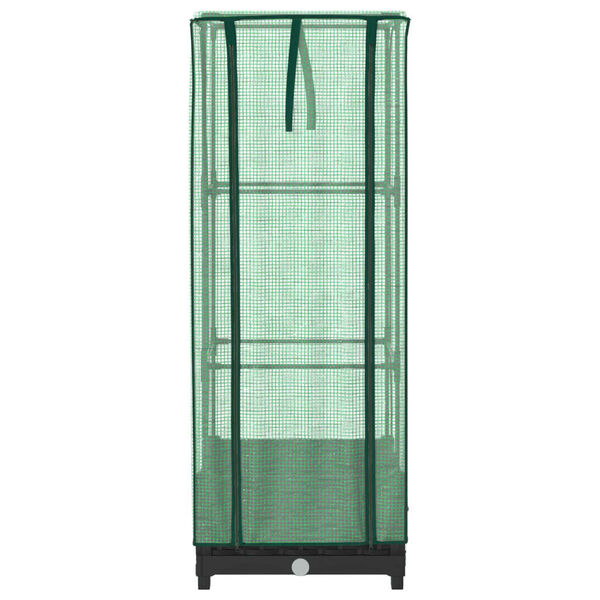 vidaXL Canteiro elevado com cobertura de estufa aspeto de vime