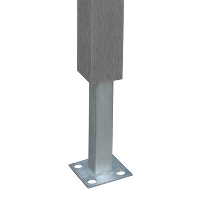 vidaXL Painel de vedação c/ 2 postes 180x180 cm WPC cinzento