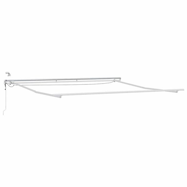 vidaXL Toldo com Manual Branco 4,5 × 3,5 m Metal