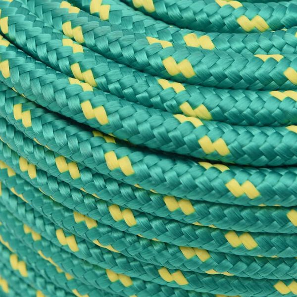 vidaXL Corda de barco 12 mm 100 m polipropileno verde