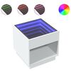vidaXL Mesa de centro luzes LED Infinity 50x50x50 cm branco