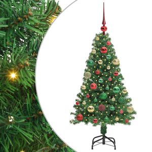 vidaXL &Aacute;rvore de Natal Artificial Verde 120 cm PVC, A&ccedil;o e Pl&aacute;stico