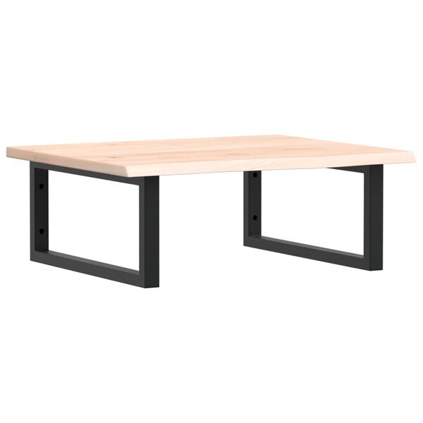 vidaXL Prateleira de parede p/ lavatório aço/madeira carvalho maciça