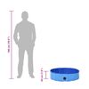 vidaXL Piscina para cães dobrável 80x20 cm PVC azul