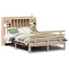 vidaXL Cama com estante sem colch&atilde;o 140x190 cm pinho maci&ccedil;o
