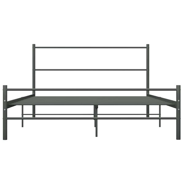 vidaXL Estrutura de cama metal 160x200 cm cinzento