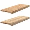 vidaXL Soleiras da janela 2 pcs 70x30x2 cm carvalho maci&ccedil;o n&atilde;o tratado