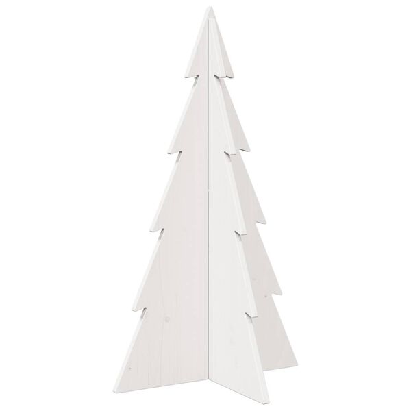 vidaXL Árvore Natal decorativa 80 cm madeira de pinho maciça branco