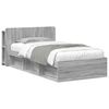 vidaXL Estrutura de Cama com Armazenamento Sonoma cinzento 80 x 200 cm