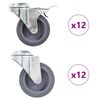 vidaXL 24 pcs rodas girat&oacute;rias com furo roscado 75 mm
