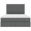 vidaXL Cama com arruma&ccedil;&atilde;o e colch&atilde;o Cinza Escuro 140 x 200 cm
