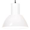 vidaXL Candeeiro suspenso redondo 25 W 28,5 cm E27 branco