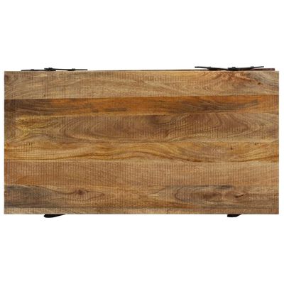 vidaXL Mesa de centro em madeira de mangueira maciça 115x60x40 cm