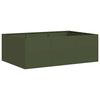 vidaXL Vaso/floreira 120x80x40 cm a&ccedil;o verde azeitona