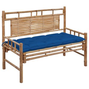 vidaXL Banco de jardim com almofad&atilde;o 120 cm bambu