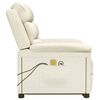vidaXL Poltrona de massagens veludo cor creme