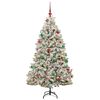 vidaXL &Aacute;rvore de Natal Artificial Verde e Branco 180 cm PVC e Metal