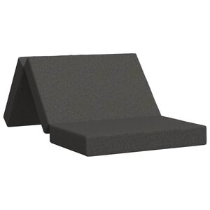 vidaXL Sof&aacute; Cama Dobr&aacute;vel 80 x 67 x 45 cm Cinzento-Escuro