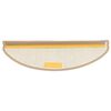 vidaXL Tapetes de escada 15 pe&ccedil;as 65x21x4 cm marrom semicircular grande