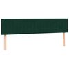 vidaXL Cama box spring c/ colch&atilde;o e LED 180x220 cm veludo verde-escuro
