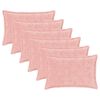 vidaXL Capa almofada 6 unid. HOUTEN Rosa 50 x 70 cm