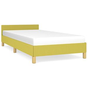 vidaXL Estrutura de cama sem colch&atilde;o 100x200 cm tecido verde