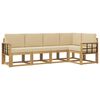 vidaXL Conjunto de Sof&aacute;s para Exterior 5 pcs Branco e Bege
