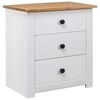 vidaXL Mesa de cabeceira 46x40x57 cm madeira de pinho panama branco