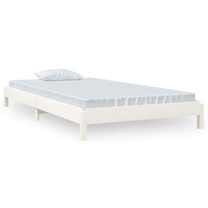 vidaXL Cama empilh&aacute;vel 100x200 cm madeira de pinho maci&ccedil;a branco