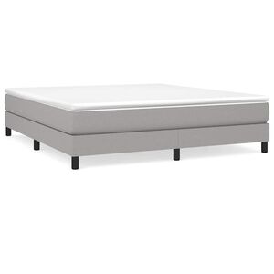 vidaXL Estrutura de cama com molas 160x200 cm tecido cinzento-claro