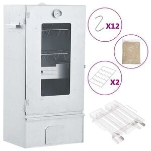 vidaXL Defumador p/ churrasqueira c/ gerador fumo frio a&ccedil;o galvanizado
